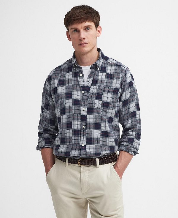 Barbour Sault Tailored Long-sleeved Shirt Blå | BABO87941