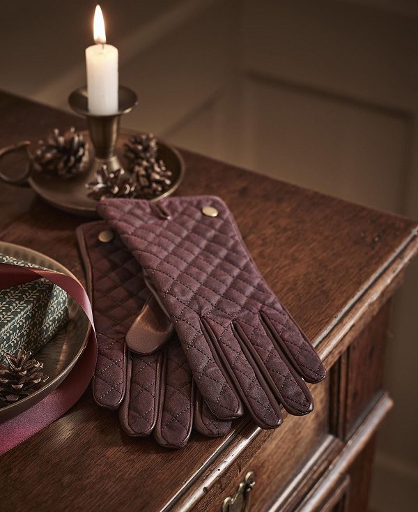 Barbour Scarlet Gloves Mørkerød | BABO90061