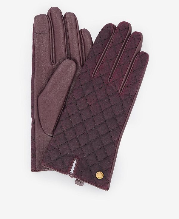 Barbour Scarlet Gloves Mørkerød | BABO90061