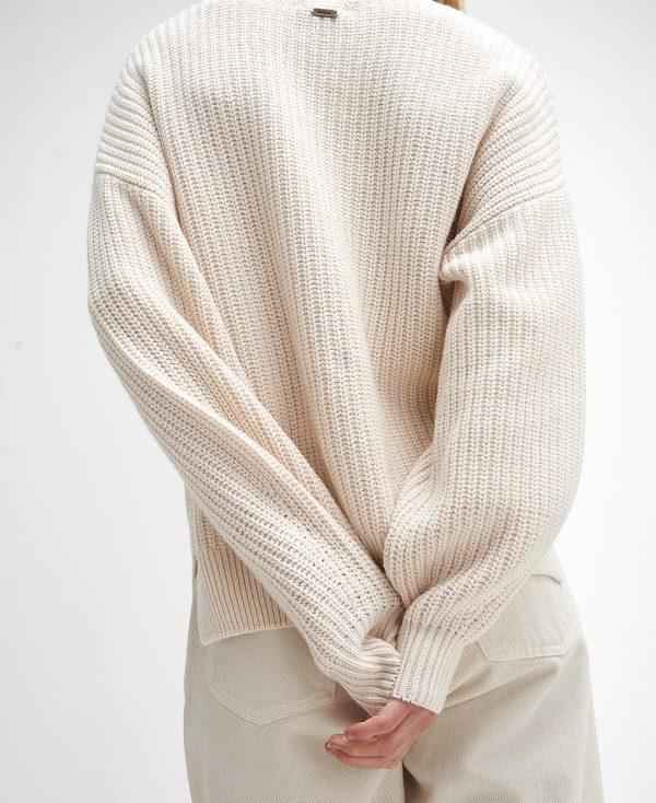 Barbour Scarlett Crew Neck Jumper Beige | BABO89746