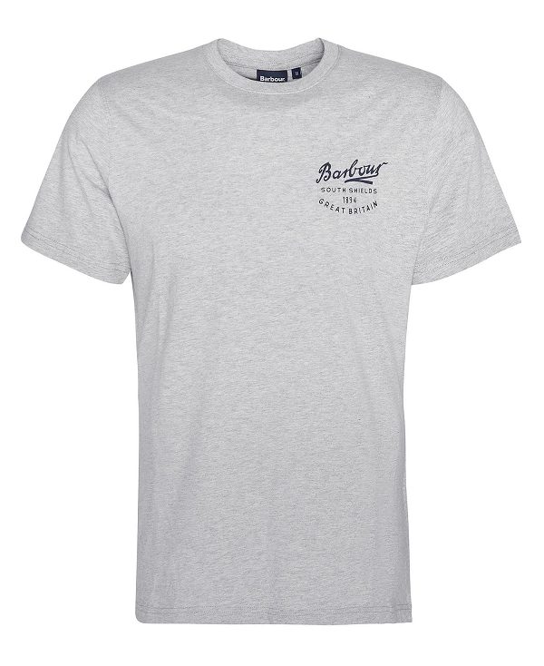 Barbour Script Graphic T-shirt Grå | BABO88400