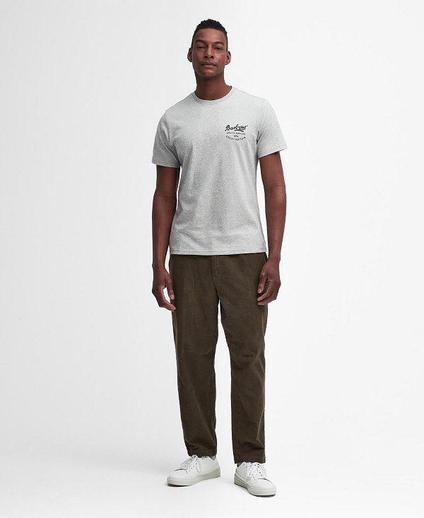 Barbour Script Graphic T-shirt Grå | BABO88400