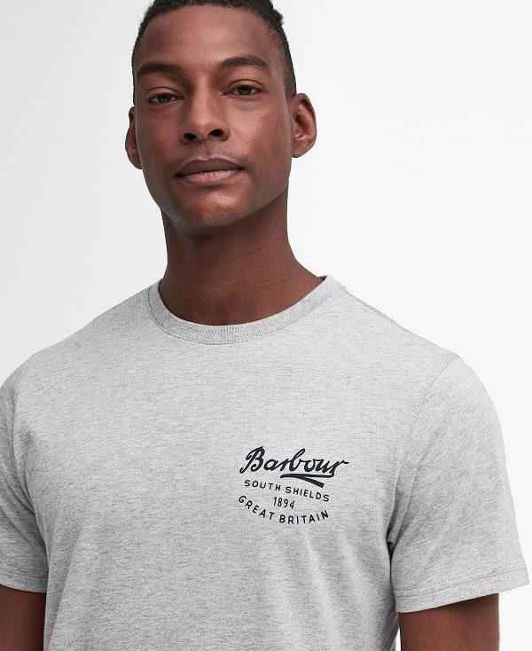 Barbour Script Graphic T-shirt Grå | BABO88400