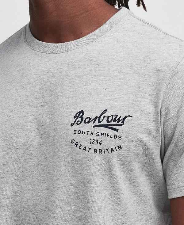 Barbour Script Graphic T-shirt Grå | BABO88400