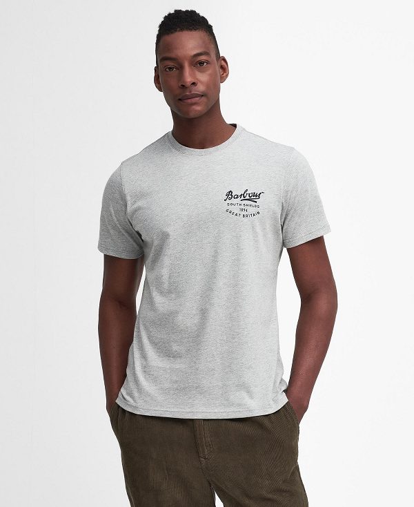 Barbour Script Graphic T-shirt Grå | BABO88400