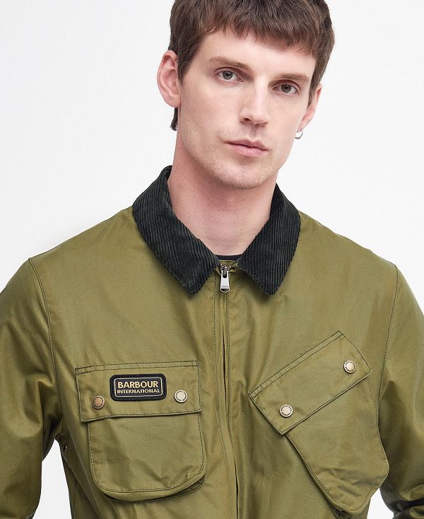 Barbour Sefton Waxed Jacket Olivengrøn | BABO87192