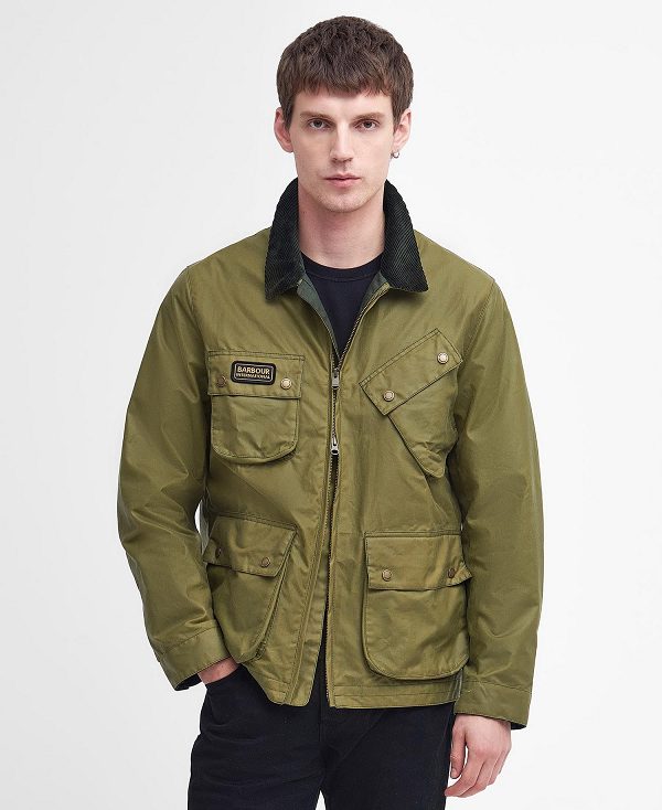 Barbour Sefton Waxed Jacket Olivengrøn | BABO87192