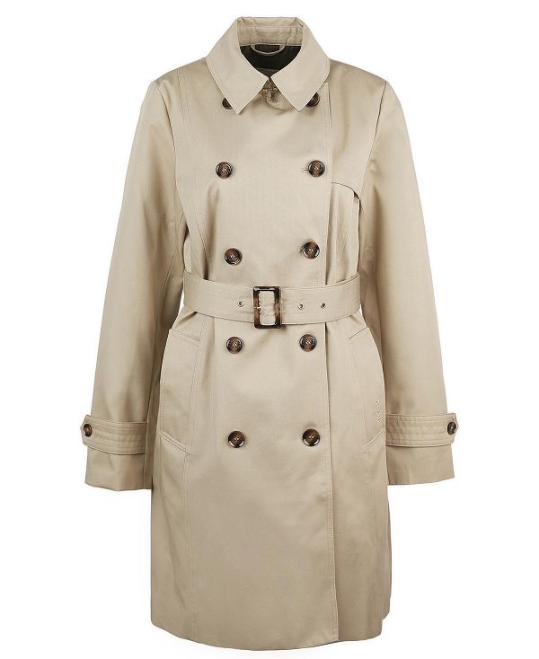 Barbour Short Greta Showerproof Trench Coat Lyse | BABO89409