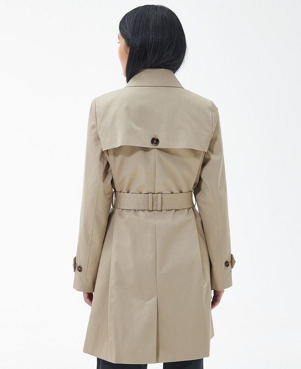 Barbour Short Greta Showerproof Trench Coat Lyse | BABO89409