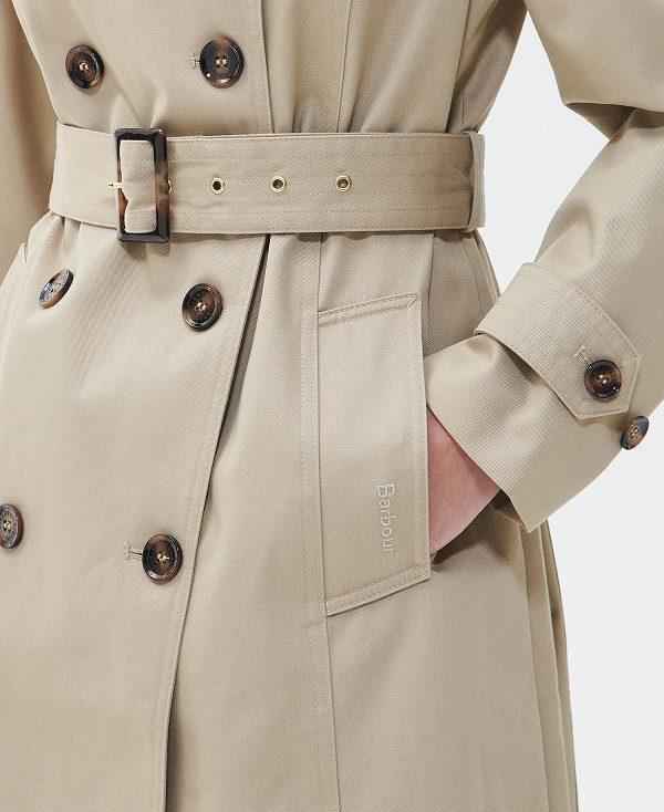 Barbour Short Greta Showerproof Trench Coat Lyse | BABO89409