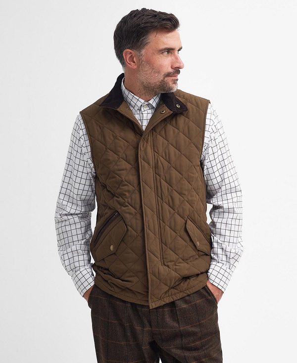 Barbour Shoveler Gilet Mørkebrune | BABO87544