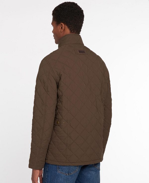 Barbour Shoveler Quilted Jacket Mørkeolivengrøn | BABO87301