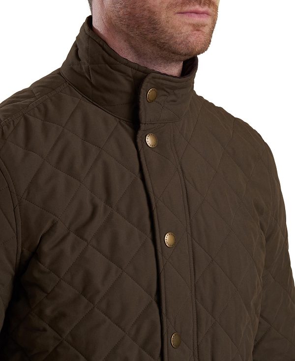 Barbour Shoveler Quilted Jacket Mørkeolivengrøn | BABO87301