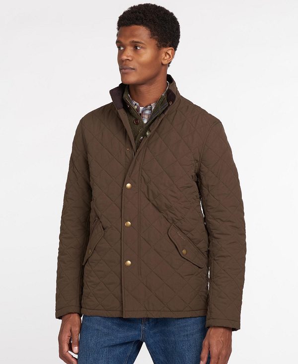 Barbour Shoveler Quilted Jacket Mørkeolivengrøn | BABO87301