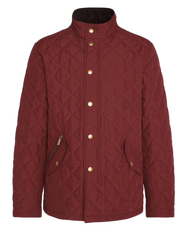 Barbour Shoveler Quilted Jacket Rød | BABO87372