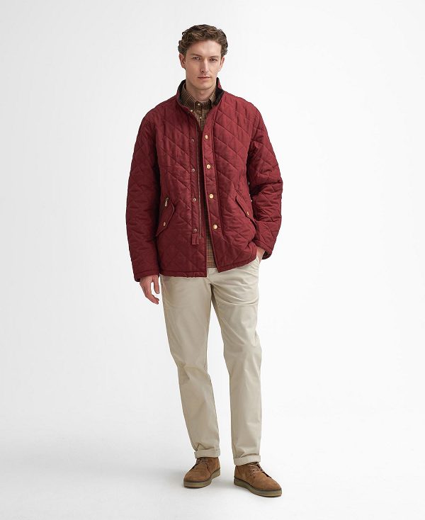 Barbour Shoveler Quilted Jacket Rød | BABO87372