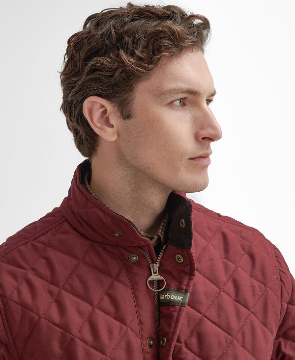 Barbour Shoveler Quilted Jacket Rød | BABO87372