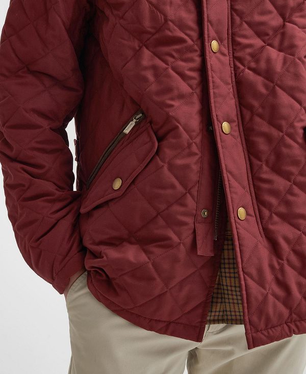 Barbour Shoveler Quilted Jacket Rød | BABO87372