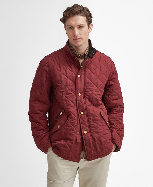 Barbour Shoveler Quilted Jacket Rød | BABO87372