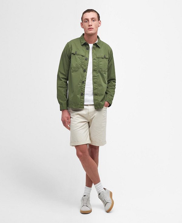 Barbour Sidlaw Overshirt Khaki | BABO87985