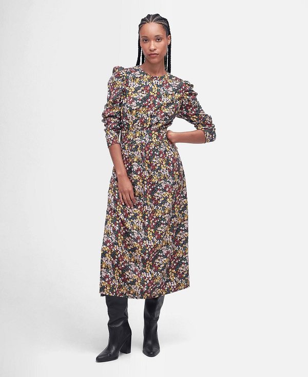 Barbour Silverdale Midi Dress Flerfarvede | BABO89586