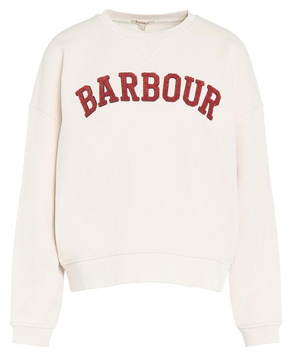 Barbour Silverdale Sweatshirt Hvide | BABO89691