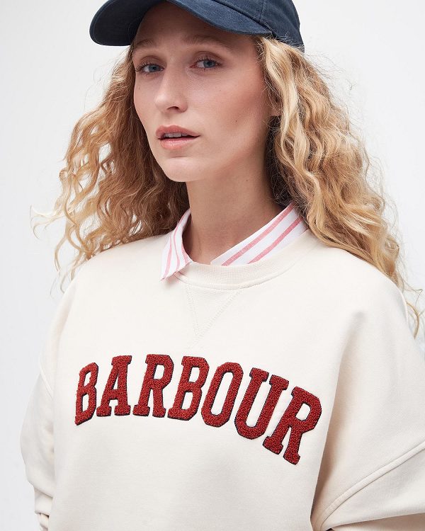 Barbour Silverdale Sweatshirt Hvide | BABO89691