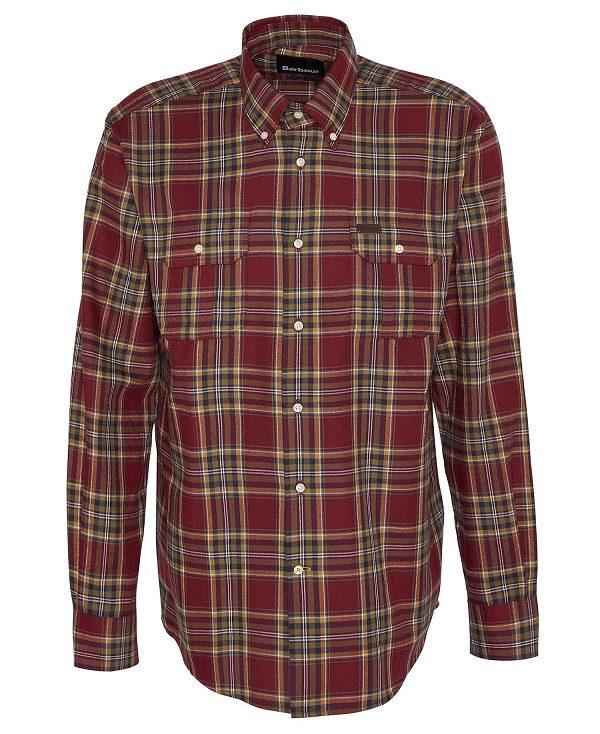 Barbour Singsby Thermo Weave Long-sleeved Shirt Rød | BABO87887