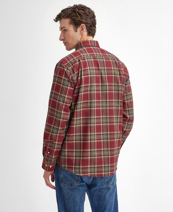 Barbour Singsby Thermo Weave Long-sleeved Shirt Rød | BABO87887