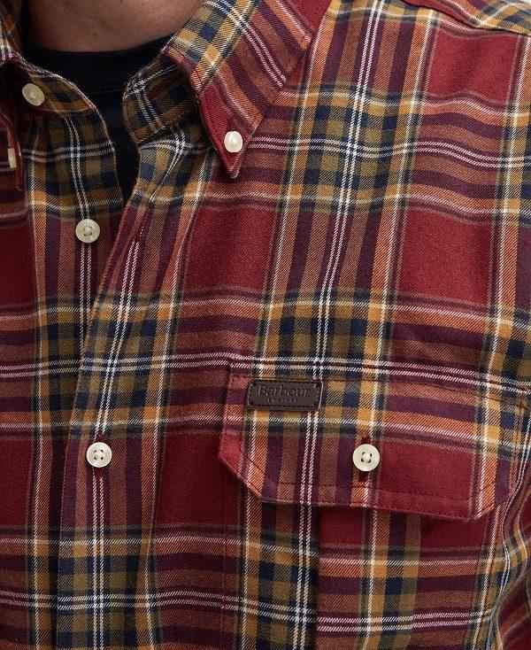 Barbour Singsby Thermo Weave Long-sleeved Shirt Rød | BABO87887