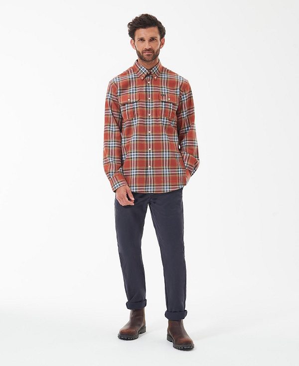 Barbour Singsby Thermo Weave Shirt Rød | BABO87888