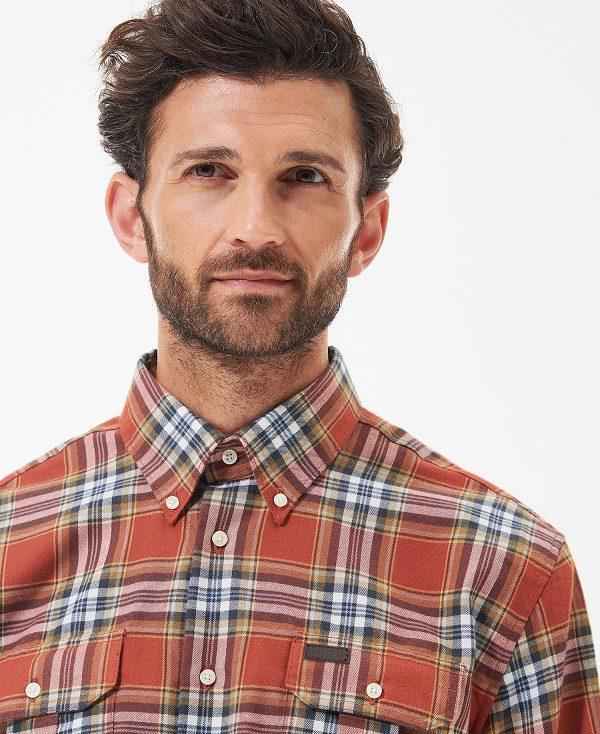 Barbour Singsby Thermo Weave Shirt Rød | BABO87888