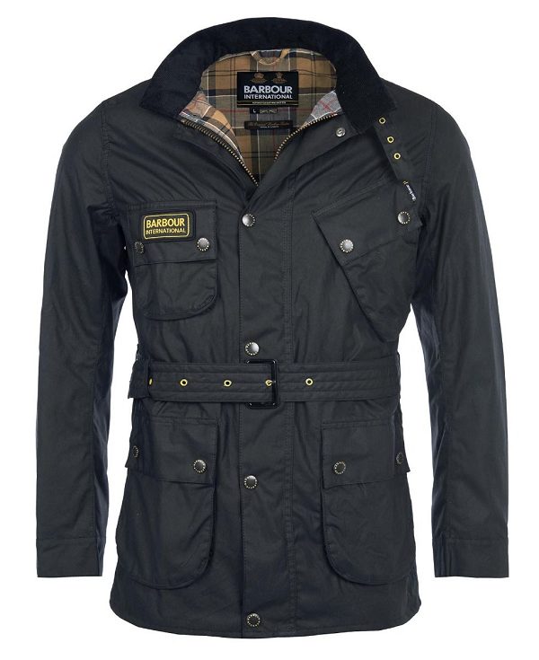 Barbour Slim International Wax Jacket Sort | BABO87174