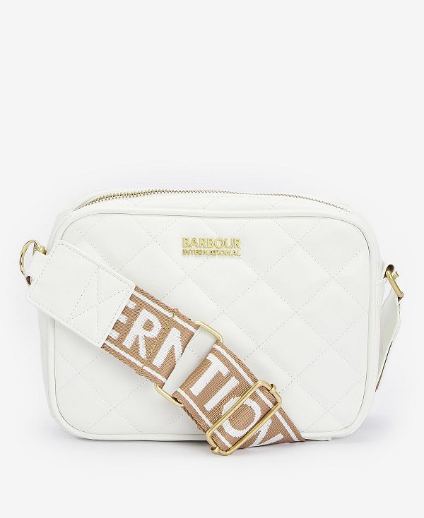 Barbour Sloane Quilted Crossbody Bag Hvide | BABO89965