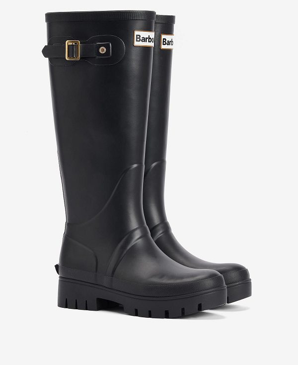 Barbour Snowdon Wellingtons Sort | BABO89946