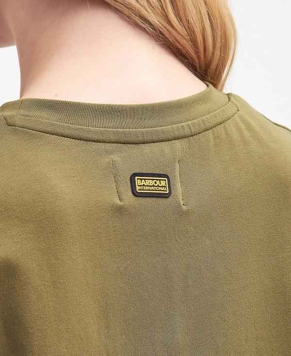 Barbour Sofia Midi Dress Khaki | BABO89628