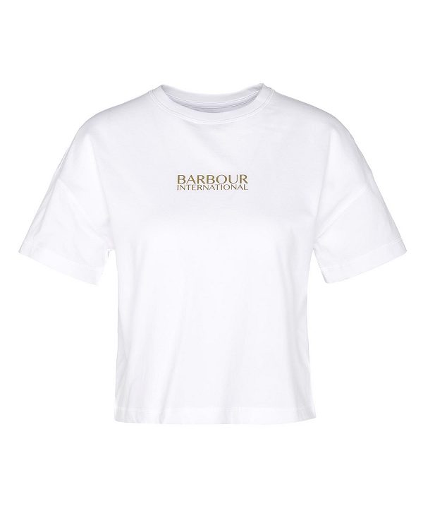 Barbour Sofia T-shirt Hvide | BABO89558