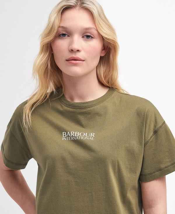 Barbour Sofia T-shirt Khaki | BABO89531