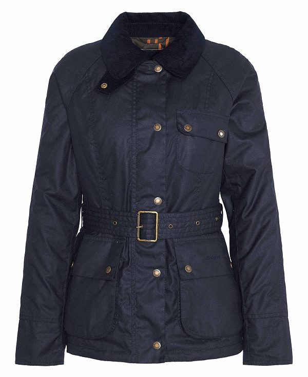 Barbour Solway Waxed Jacket Mørkeblå | BABO89207