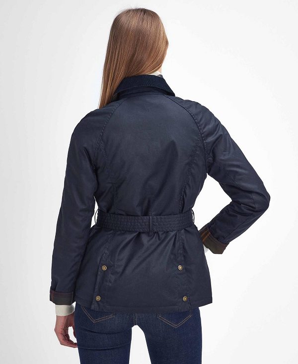 Barbour Solway Waxed Jacket Mørkeblå | BABO89207