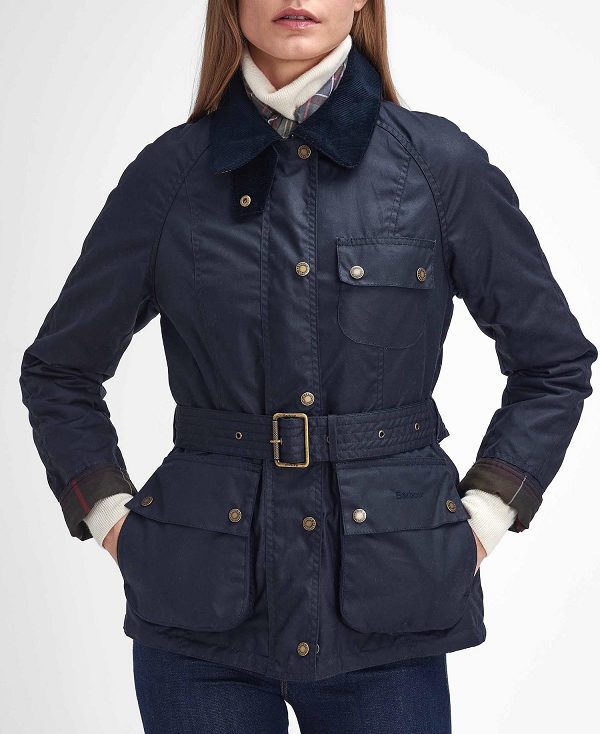 Barbour Solway Waxed Jacket Mørkeblå | BABO89207