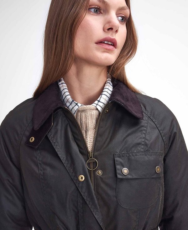 Barbour Solway Waxed Jacket Mørkeblå | BABO89240