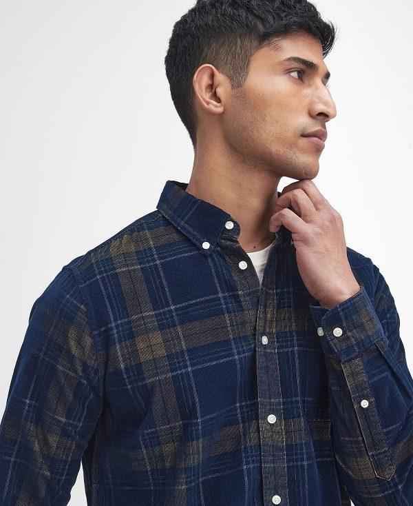 Barbour Southfield Tailored Long-sleeved Shirt Blå | BABO87805