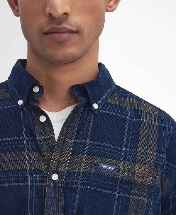 Barbour Southfield Tailored Long-sleeved Shirt Blå | BABO87805