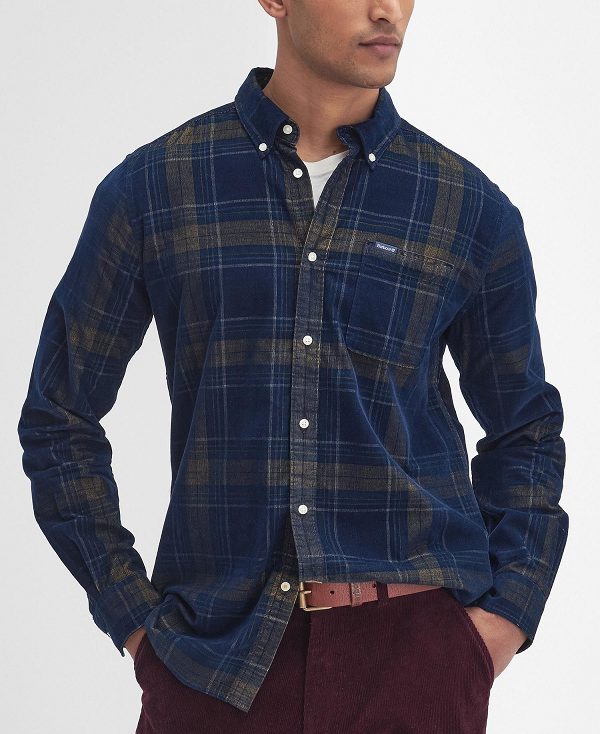 Barbour Southfield Tailored Long-sleeved Shirt Blå | BABO87805