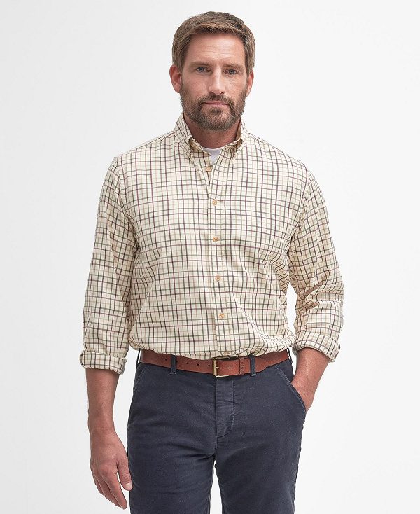 Barbour Sp Tattersall Shirt Mørkeblå Olivengrøn | BABO87915