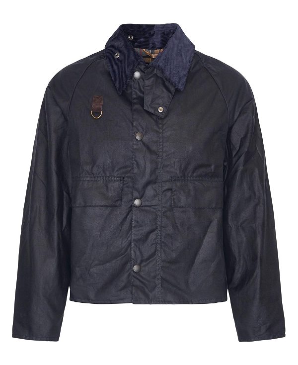 Barbour Spey Slim Wax Jacket Mørkeblå | BABO87198