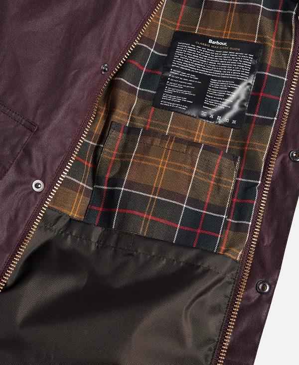 Barbour Spey Slim Waxed Jacket Bordeaux | BABO87280