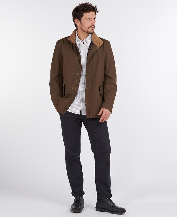 Barbour Spoonbill Waterproof Jacket Mørkeolivengrøn | BABO87404