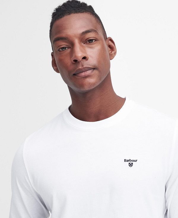 Barbour Sports Long-sleeved T-shirt Hvide | BABO88395